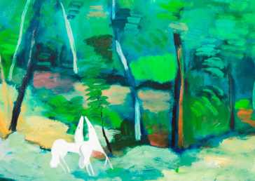 Two White Little Horses